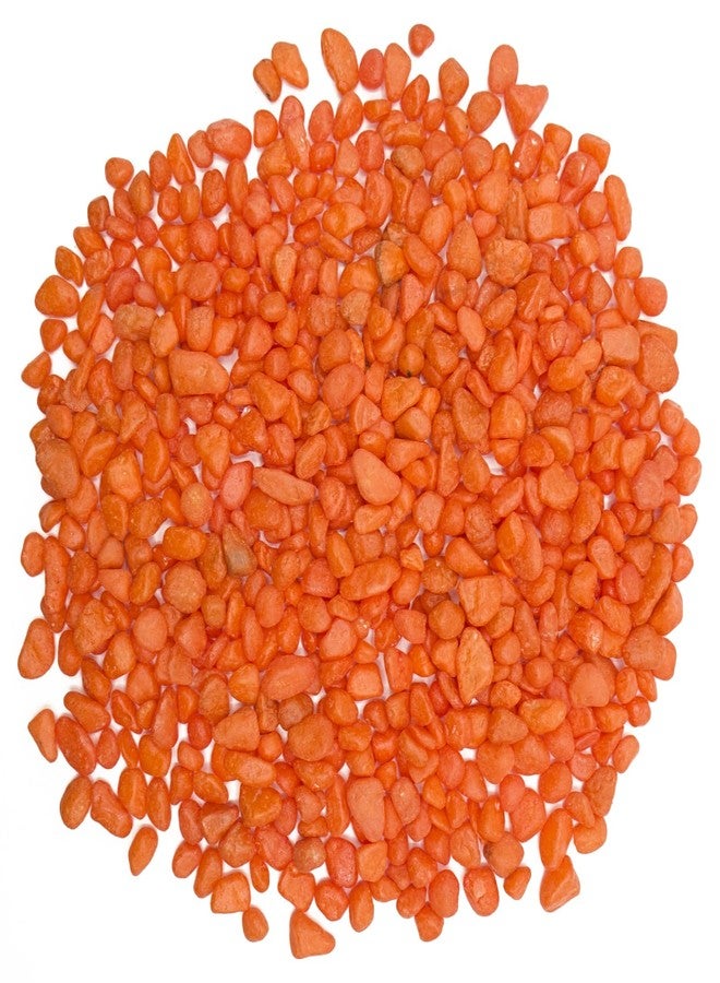 TACOLO Orange Pebbles for Crafts, 0.9 Pound Natural Polished Aquarium Gravel, Decorative Pebbles for Indoor Plants, Turtle Tank, Vase, Succulents Cactus, Garden Landscaping - Image 1